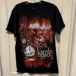 Lamb Of God Official Band Black and Red Graphic Tee New Without Tags Medium